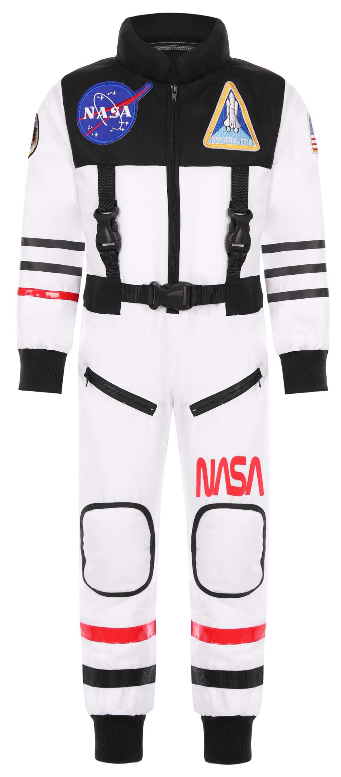 Gomukot Direct Kids Astronaut Costume Nasa Space Jumpsuit For Halloween Boys Girls Pretend Role Play Dress Up (8-10 Years)