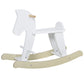 Qaba Wooden Rocking Horse Toddler Baby Ride-On Toys For Kids 1-3 Years With Classic Design & Solid Workmanship, White