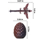 Aumeiller 3D Printed Dragon With Wings,Dragon In An Egg,Articulated Winged Dragon,Executive Desk Toys Gift For Kids (Black&Red)