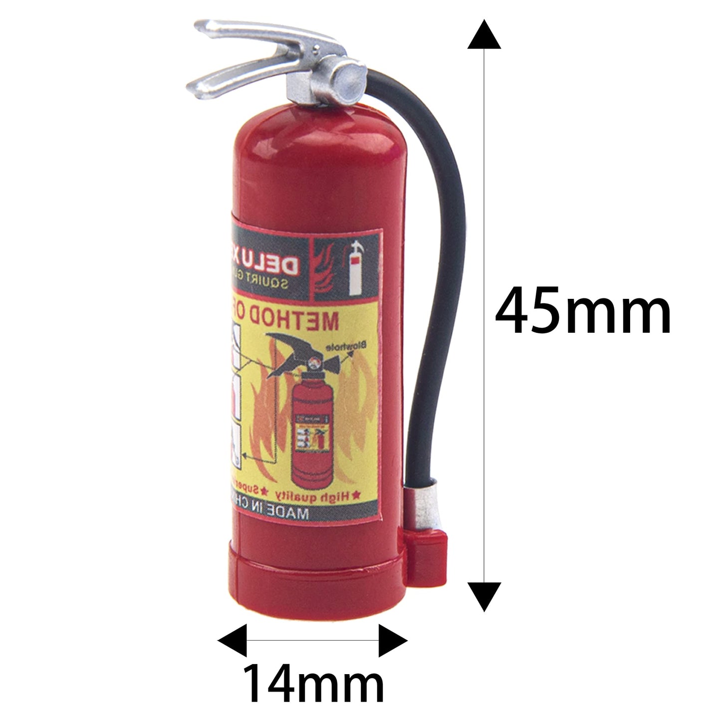 Hircqoo 2Pcs 1/10 Rc Scale Fire Extinguishers With Stickers Decoration Accessories Compatible With Traxxas Trx4 Axial Scx10 Redc