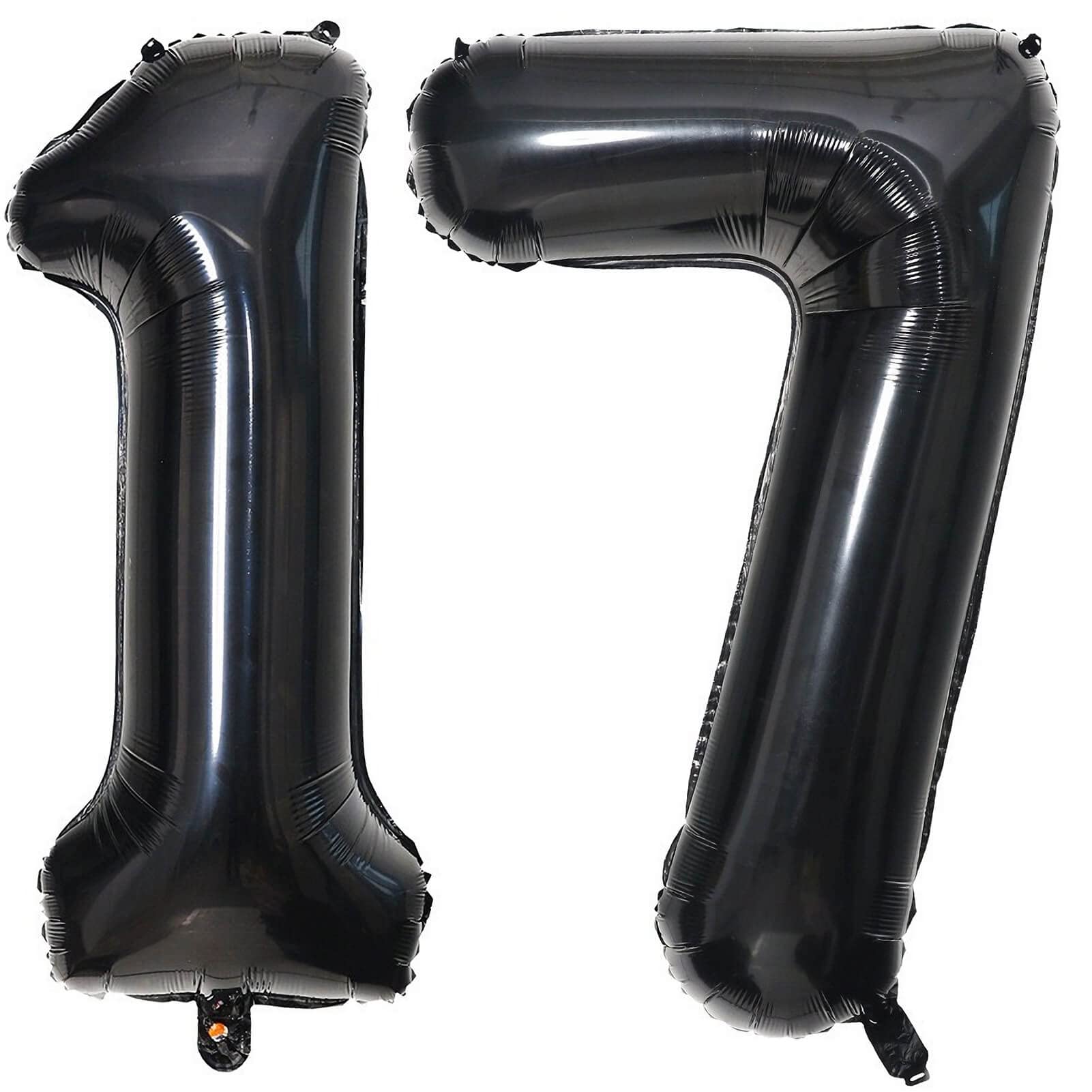 40 Inch Black 17 Number Balloons Giant 17 Balloons Black Birthday Balloons 17Th Birthday Anniversary Events Party Decorations Su