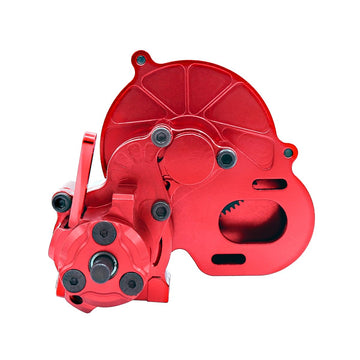 Metal Complete Transmission Cutoff Gearbox with Dig Gear for 1:10 Axial SCX10 AX10 Wraith RC Crawler Car (Red)