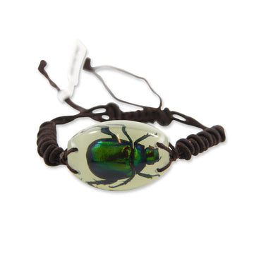 REALBUG Chafer Beetle Bracelet, Glow in the dark, 10 inches , Green