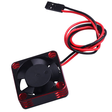 AllinRC RC Motor Fan 30mm RC Motor Heatsink ESC Cooling Fan for 1/8 1/10 1/12 RC Car 540 550 Brushless Motor (Black-Red)