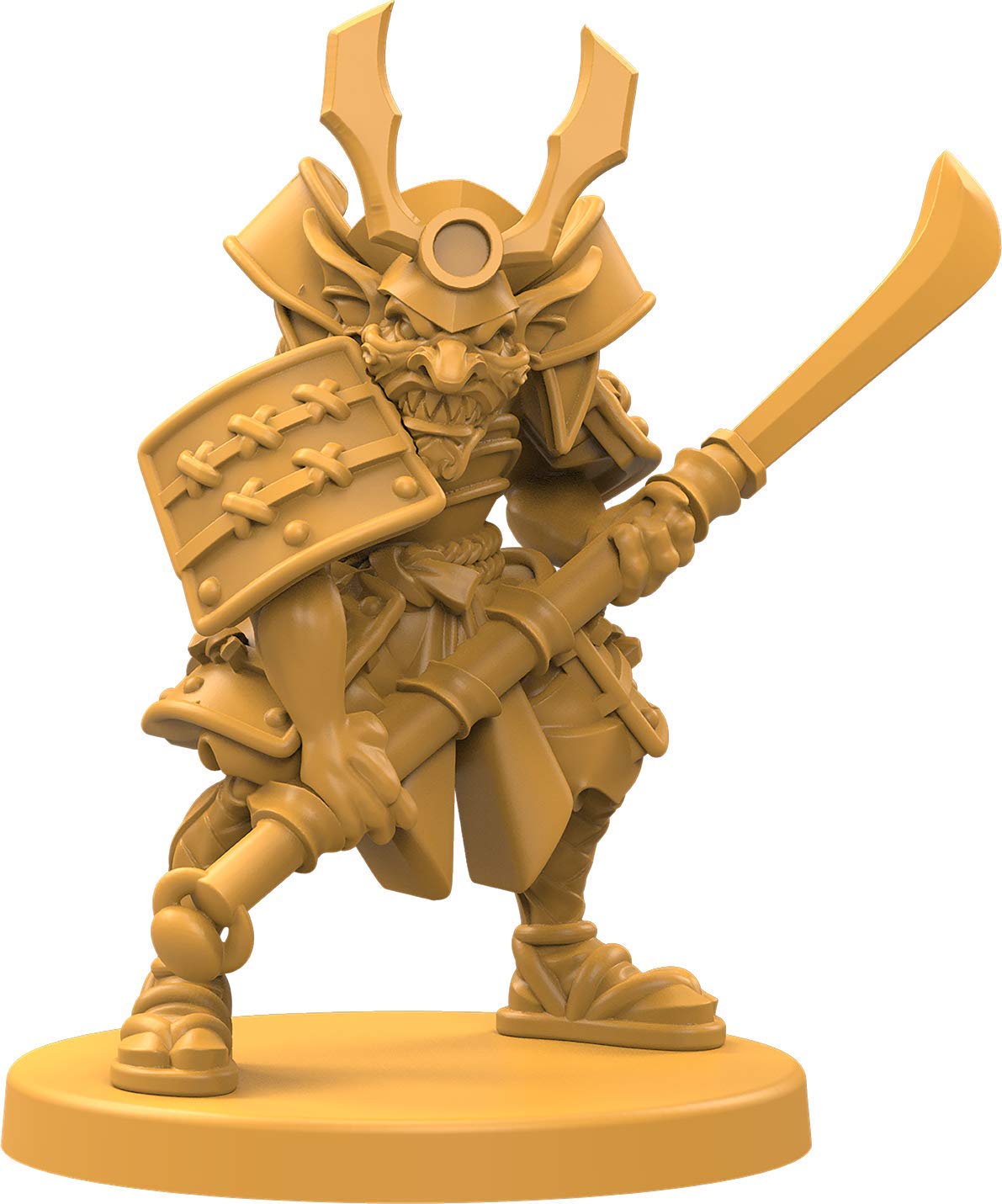 Steamforged Games Godtear Jeen - The Wandering Warrior, Golden Steel Miniature, Model SFGT-022