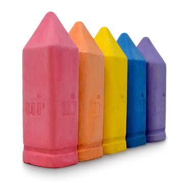 Urban Infant Non-Toxic Sidewalk Chalk For Toddlers And Kids - Washable Outdoor Jumbo Chalk - Rainbow