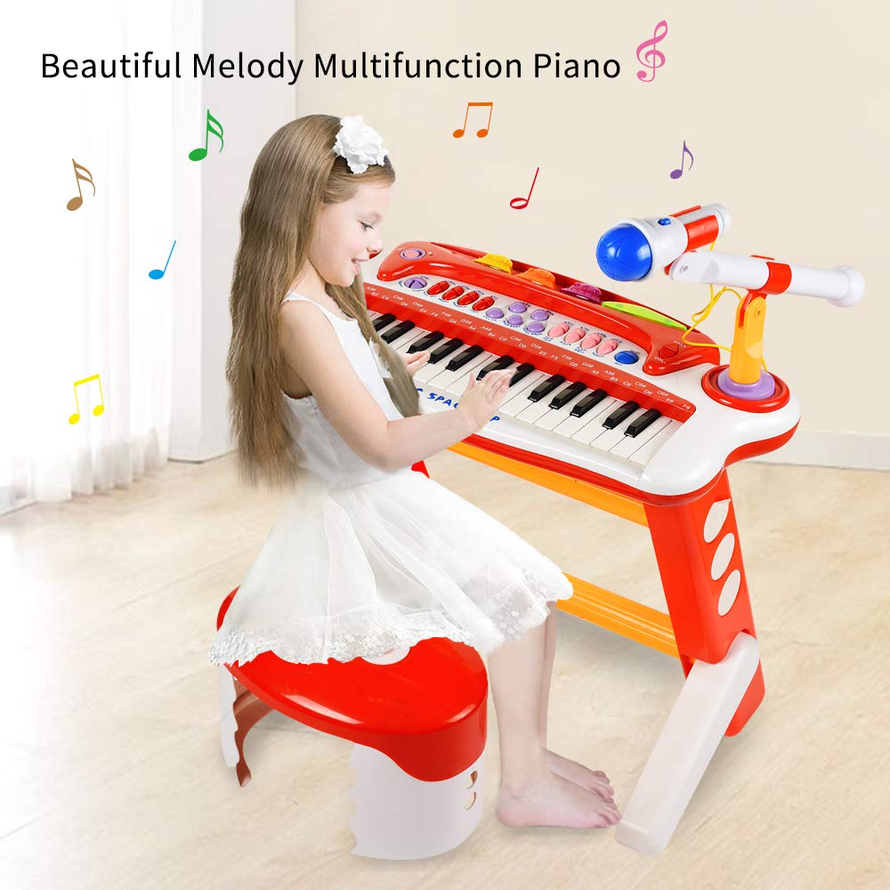 Kids Piano Keyboard Toys 37 Keys,Electronic Piano for Beginners, 3 4 5 6 Years Old Toddler Girl Boy Gift,Educational Musical Ins