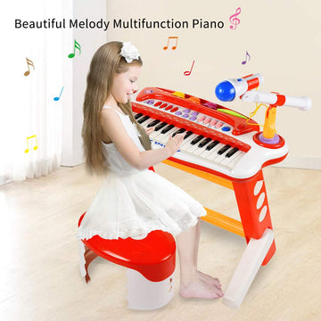 Kids Piano Keyboard Toys 37 Keys,Electronic Piano for Beginners, 3 4 5 6 Years Old Toddler Girl Boy Gift,Educational Musical Ins