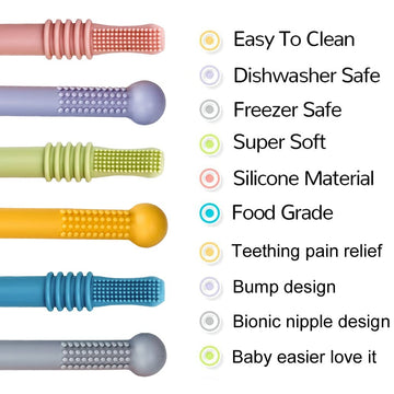 Baby Teething Toys Sensory Toys For Autistic Adhd, Spd, Oral Motor Children, Teething Straws Sticks, Baby Boy Girl Gitfs Package