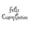 ZHENGYE Silver Happy Birthday Balloons - Conjoined Small Letters Decoration, Plastic, Party Supplies
