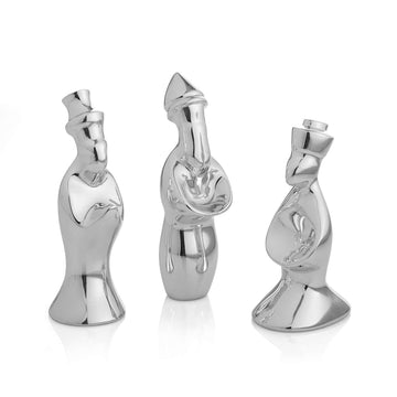 Nambe Three Wise Men Figurine - Nativity Holiday Figurine, Traditional Set Metal Alloy Religious Decoration - Ideal Christmas Nativity Home Décor - Christmas Table Centerpieces