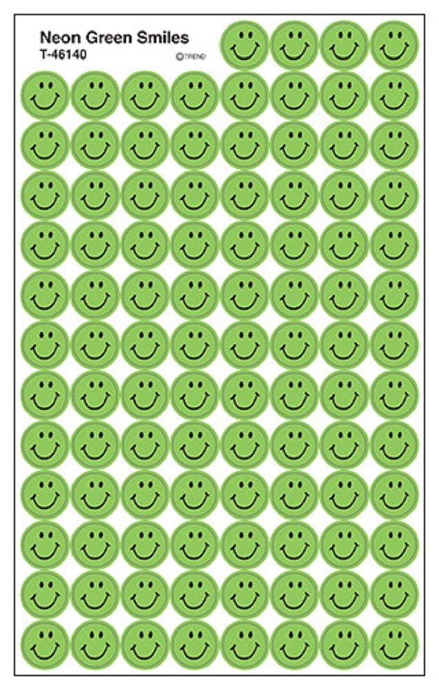 Trend SuperSpots Stickers Neon Green Smiles T-46140 Smile Green 800 Stickers