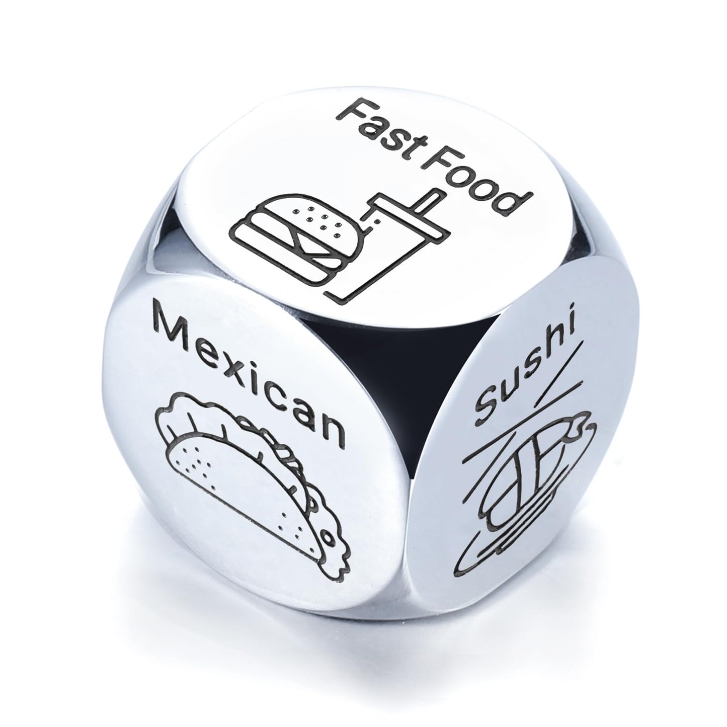 Santa Swap Gift Exchange Dice  Food Dices Bachelor Party Favors Anniversary Date Night Dice for Men  Steel Gifts for 11th Anniversary  Date Night Gifts for Boyfriend Christmas Stocking Stuffers