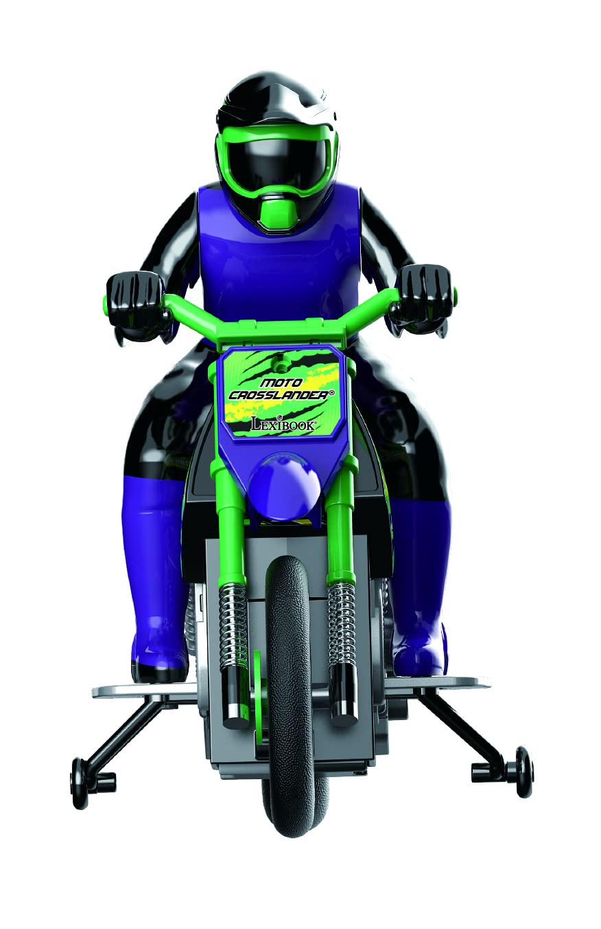 Lexibook Rc18, Crosslander Radio Road Motorcycle, Up To 12Km/H, Perfect Balance, Light Effects, Crazy Skids, Fast Acceleration, Ergonomic Remote Control, Rechargeable