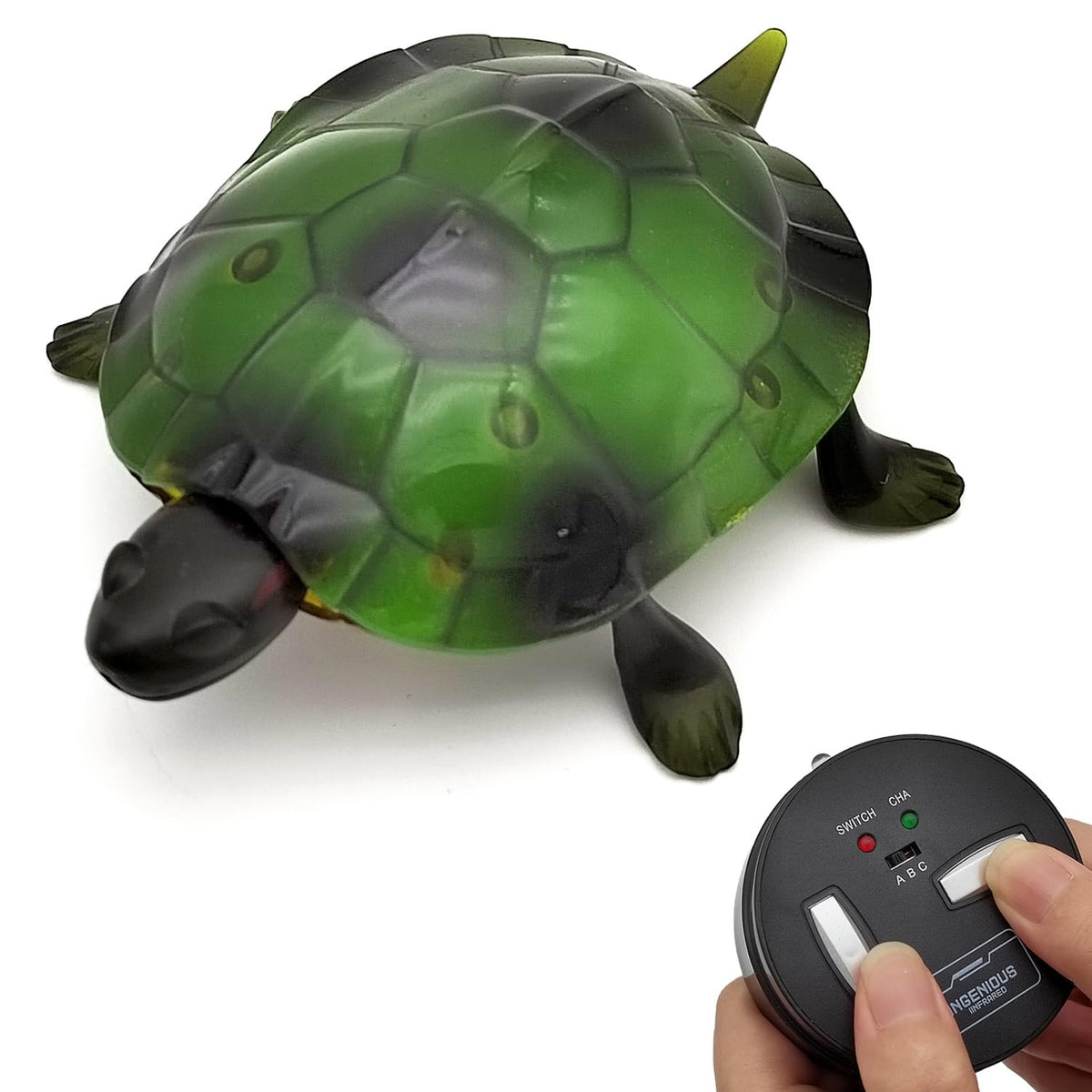 Tipmant Cute RC Turtle Remote Control Tortoise Toy Realistic Simulation Electric Electronic Animal for Cat Toddler Kids Birthday