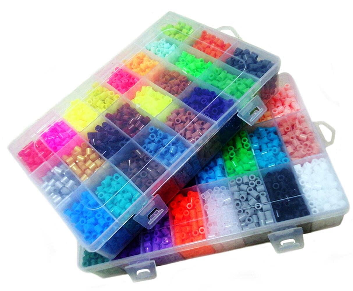 BANCHELLE Melting Beads 5 mm Fuse Beads Refills for 5 mm Fuse Bead Board, 48 Colors, 7600 PCS