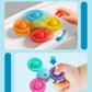 Lehoo Castle Toddler Bath Toys, 3 Pcs Silicone Suction Cup Spinner Toys, Baby Toys For 1+ Year Old, Spinners For Babies, Toys For 1 Year Old, Sensory Toys For Toddlers 1-3