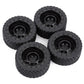 WONFAST 4PCS 65mm RC Rally Car Rubber Tires and Plastic Vintage Wheel Rims 12mm Hex Compatible with 1/10 RC On-Road Rally Racing