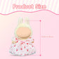 17cm Doll Clothes Labubu Clothes for 6.7inch(17cm) Dolls enhanced Doll Outfit with Hat and Accessories(Clothes Only) (Pink)
