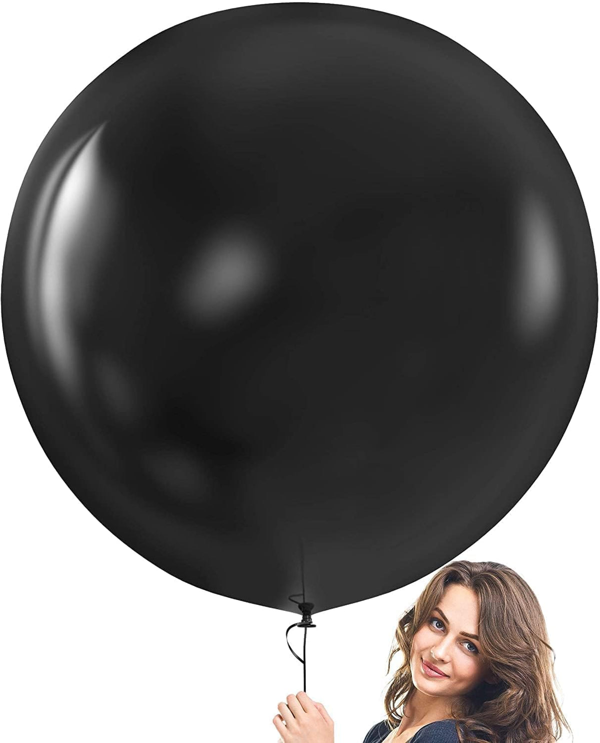 PARTY HONCHOOS Jumbo 36 Inch Giant Latex Balloons for Photo Shoot, Wedding, Baby Shower, Birthday Party and Event Decoration (Bl