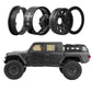 HYBDX Rc 1.9 Inch Aluminum Alloy Beadlock Wheel Rim Hub 4pcs Suit for 1:10 RC Crawler Axial SCX10 SCX10 II TRX4 RC4WD D90. (Blac