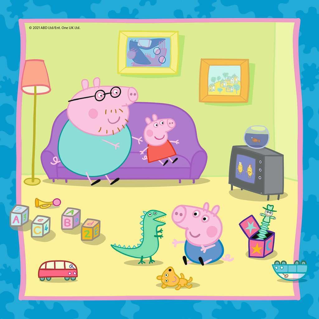 RAVENSBURGER Puzzle Ravensburger 05579 Family and Friends 3 x 49 Pieces Peppa Pig Puzzle for Children from 5 Years