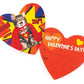 Playhouse Super Hero Kitty Shiny Foil 28 Card Valentine Exchange Box With Envelopes For Kids