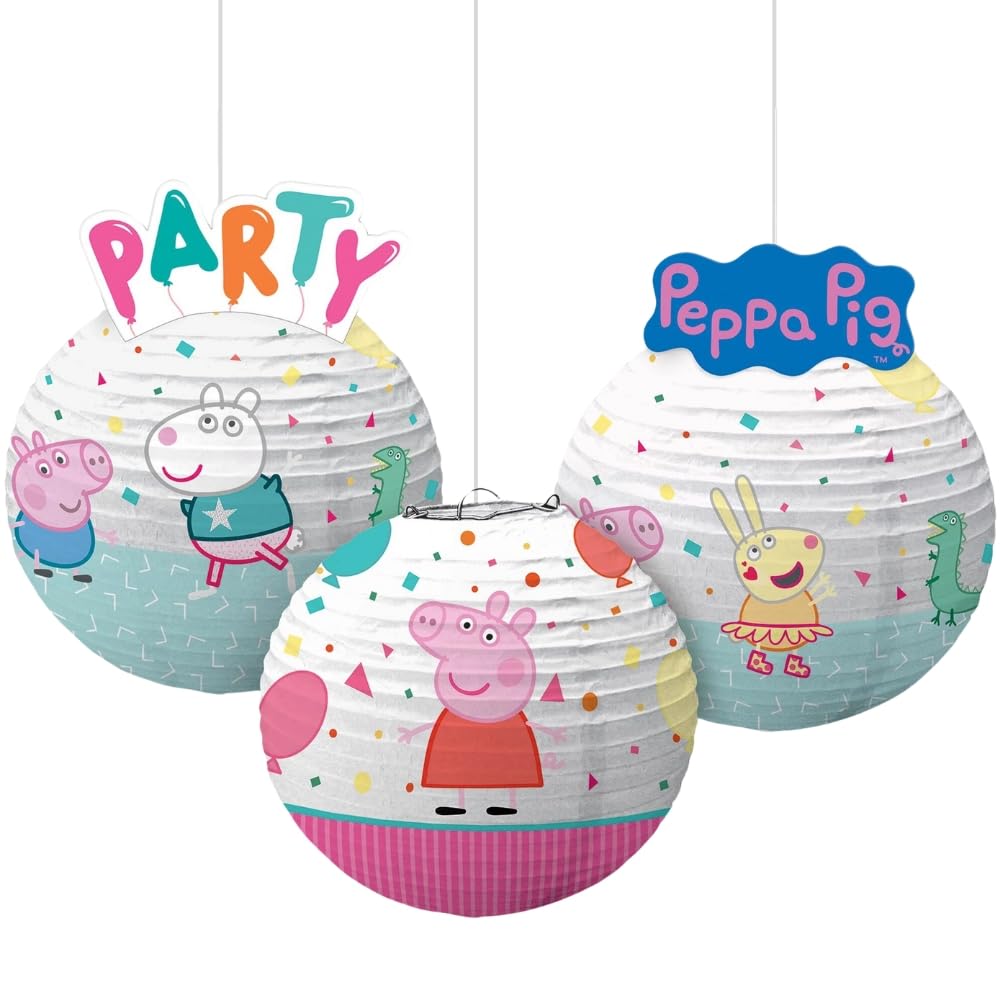 Peppa Pig Paper Lanterns - 3ct