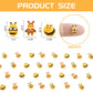 WOZADU 200 PCS Mini Resin Bee Figurines for Crafts Luminous Tiny Resin Animal Miniature Things for Dollhouse Fairy Garden Micro Landscaping Decoration Cake Toppers Decor