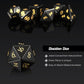 Obsidian Dice D&D,Dndnd Full Set Gemstone Dice Set With Grogeous Gift Case For Dungeons And Dragon And Tabletop Game (Obsidian)