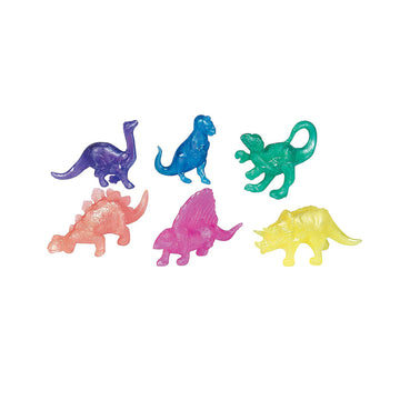 Fun Express Pearlized Squishy Dinosaurs - Goodie Bags, Handouts And Birthday Party Favors Toys - Vbs Vacation Bible School Suppl