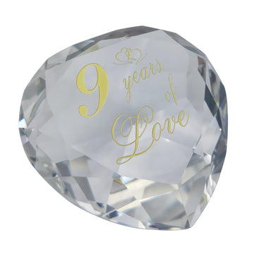 9 Year Anniversary Crystal Gifts For Husband Wife Boyfriend Or Girlfriend, Cute 9Th Wedding Anniversary Valentines Day Romantic Gifts For Her Him Funny 9 Year Anniversary Marriage Presents For Couple