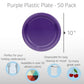 Exquisite 10 Inch. Purple Plastic Plates - 50 Count - Round Solid Color Disposable Plates -PurpleDinner Party Plates For All Occ