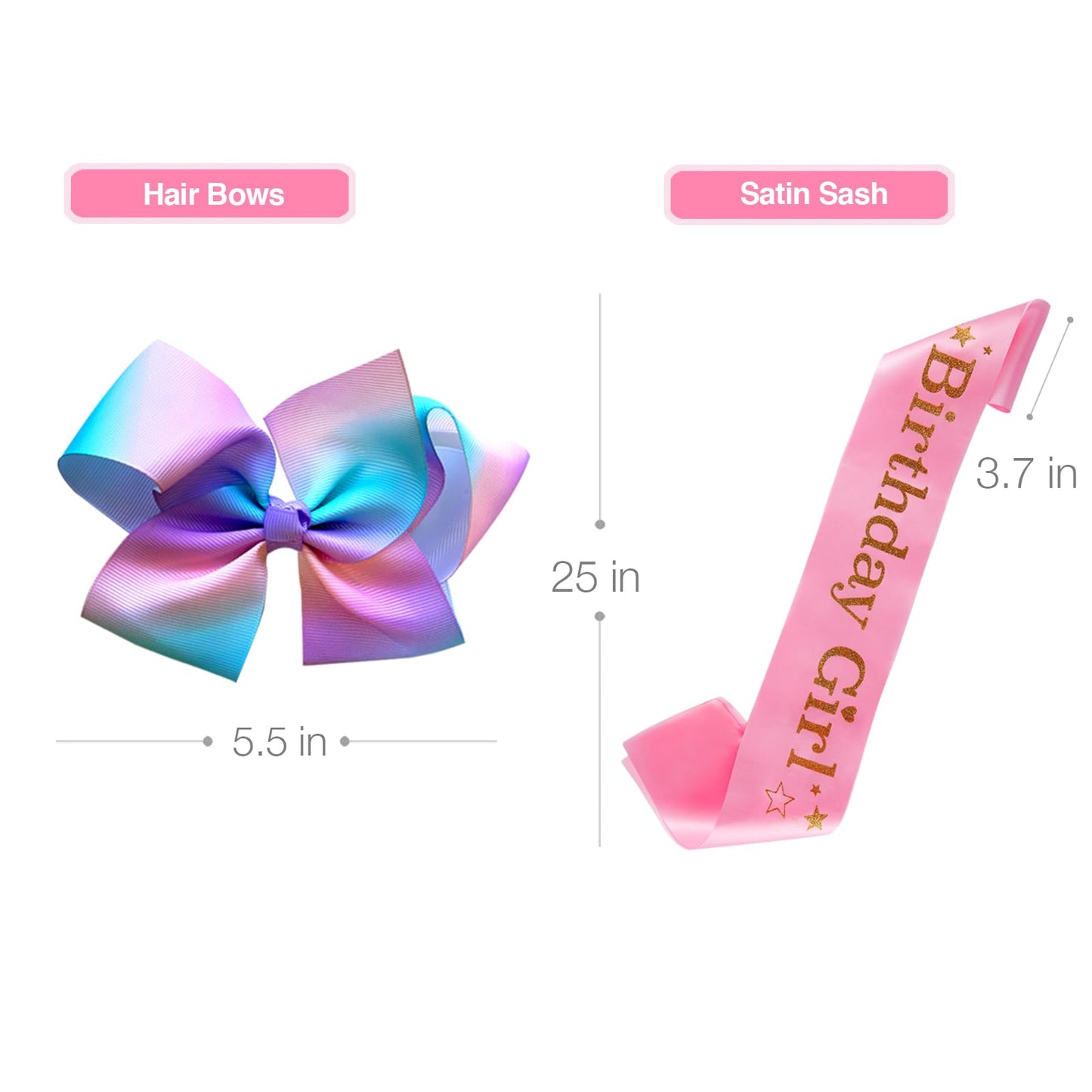 Tutu And Sian Unicorn Birthday Outfit For Girls - Shirt, Tutu Skirt Dress, Birthday Girl Crown, Hair Bow & Satin Sash (Unicorn 8