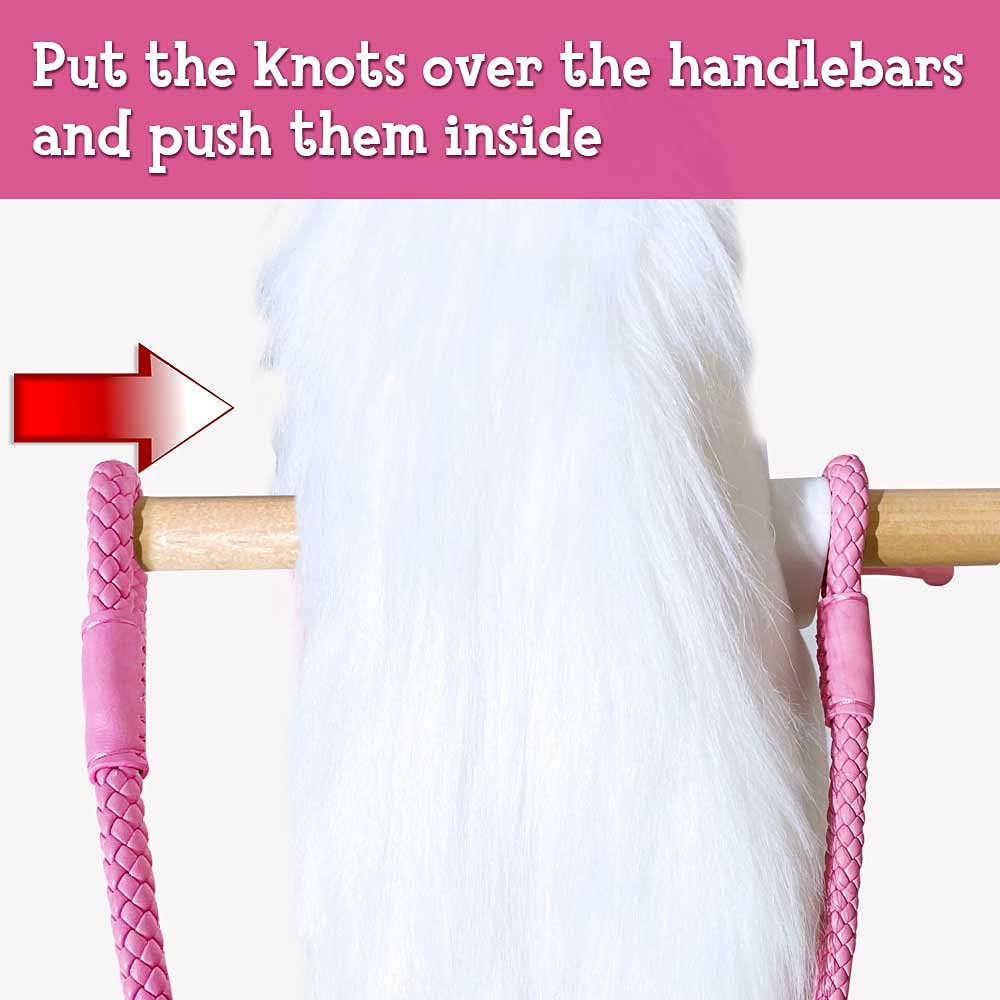 PonyCycle Ride on Horse Riding Unicorn Pink Reins Size 3 & 4 for Model U/E, Size 3 for Model X