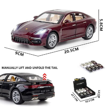 Adlon Car 4 Wheel Drive Metal Car Pull Back with Open Doors, Engine Cover, Tail with Front and Rear Light & Music Great Gift for