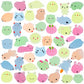 Outee 50 Pcs Mochi Toys Mini Mochi Animals Toys Glow In The Dark Toys Stress Relief Toys Bulk Mochi Cat Random Halloween Kids Party Favors For Goodie Bag