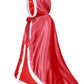 Century Star Girl Fur Princess Cape With Hood Girls Cloak For Little Girls Christmas Red 4-5 Years