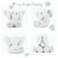 Tcbunny Baby Elephant Bedtime Stuffed Animal Plush Toy Gift 11'', Kids, Amy (White)