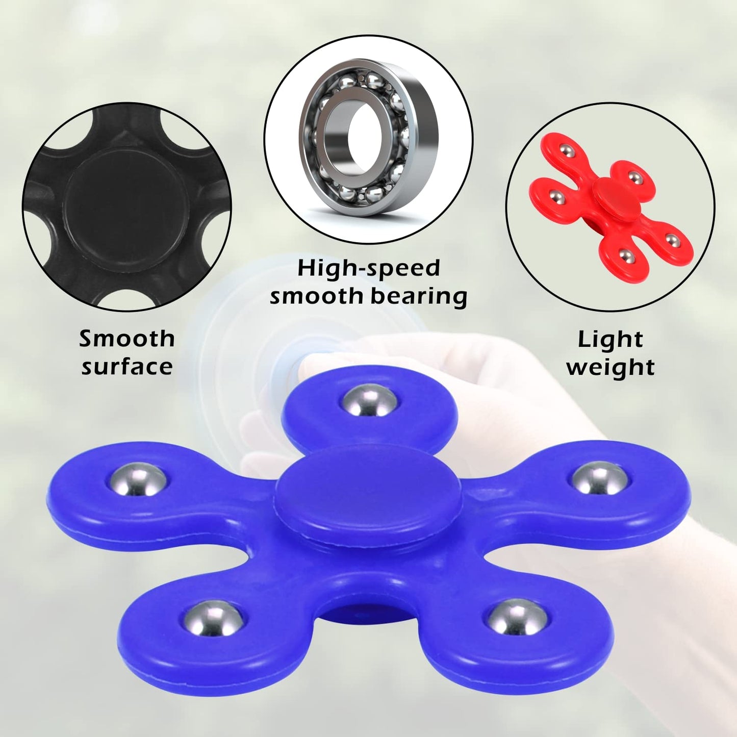 Soullife 30 Pack High Speed Bearing Quiet Fidget Spinners Bulk, Stress Relief Sensory Fidget Toys Bulk For Kids, Birthday Return Gift Party Favors Classroom Prize Student Gifts Stocking Stuffers