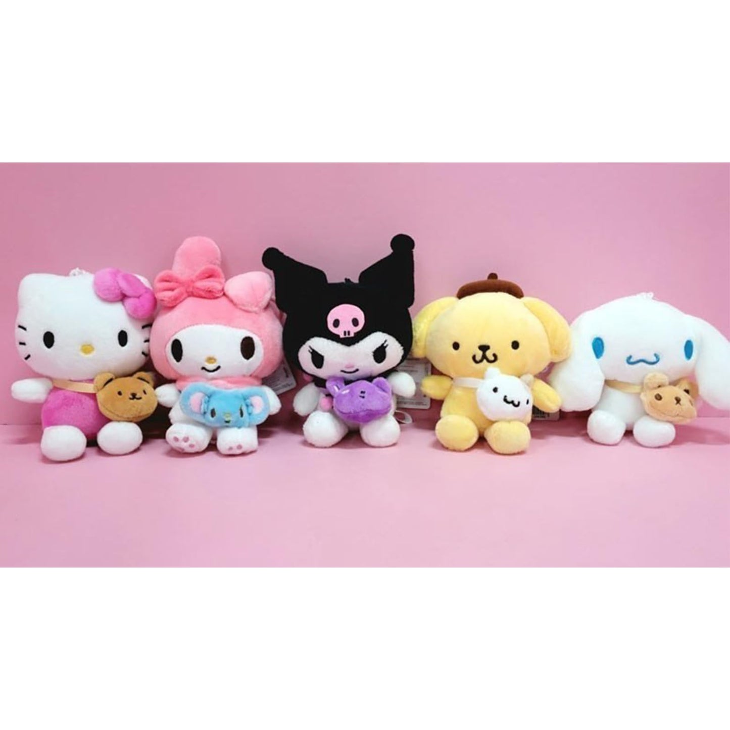 Priming Water Friends Bag Hook Cutie Hello Kitty Friends Character Plush Bag Clip Keychain Backpack Hanger 1Pc 4.7In(????)