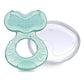 Nuby Silicone Teethe-Eez Teether With Bristles, Includes Hygienic Case, Aqua (Count Of 2)…