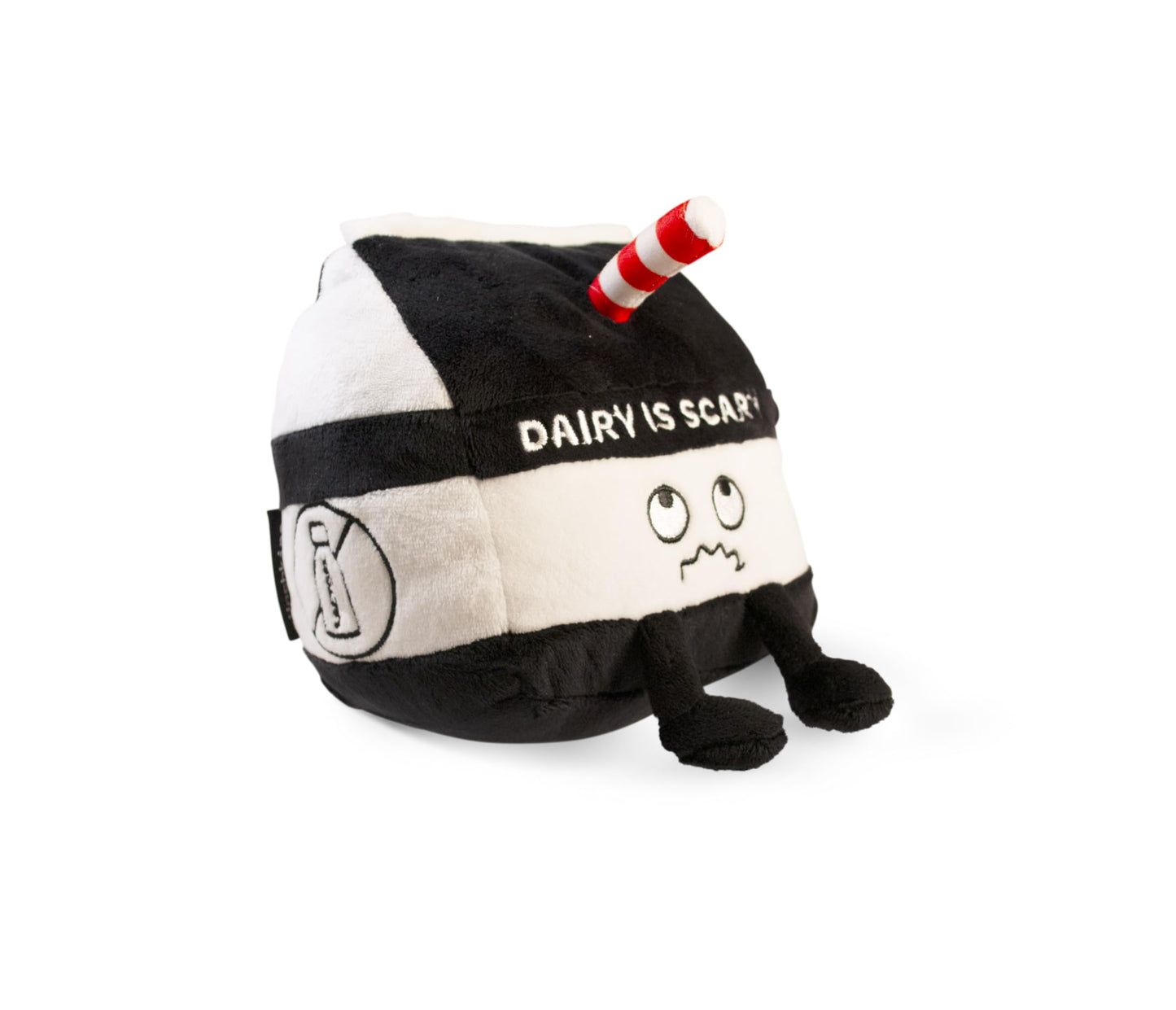 Punchkins Milk Carton Plushie - Dairy Is Scary Punny Milk Plush, Dairy Themed Gift, Food Plush Toy For Gifting