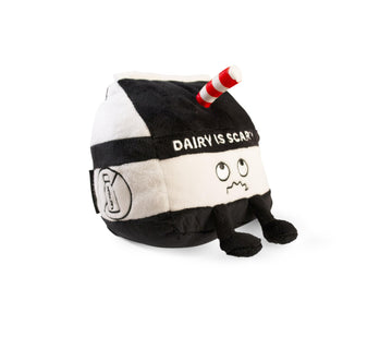 Punchkins Milk Carton Plushie - Dairy Is Scary Punny Milk Plush, Dairy Themed Gift, Food Plush Toy For Gifting