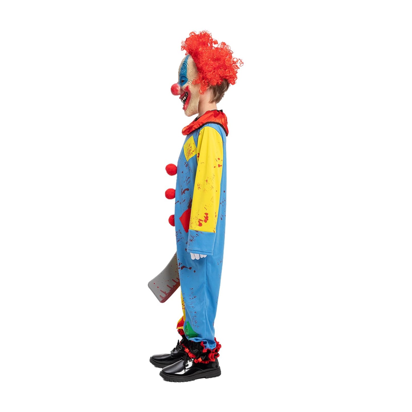 Scary Clown Costume For Kids Killer Clown With Clown Accessories Mask Boys Halloween Costumes Role Play & Dress Up Carnival Unis
