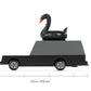 Candycar Wooden Diecast Collection - Black Swan Wagon, Premium Handcrafted Beech Wood Toy Car