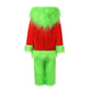 Feibel Kids Christmas Costumes Long Sleeve Hooded Top And Pants Sets Green Furry Monster Christmas Outfits (Green, 5-6 Years)