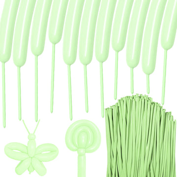 Hykjnbw Grenn Long Balloons For Balloon Animals, 260 Pastel Balloons Art Kit For Twisting, Skinny Modeling Balloons Supplies For
