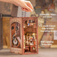 Fsolis Book Nook Kit, Diy Miniature House Kit Wooden Puzzle Booknook For Adult Decorative Bookend Bookshelf Alley Bookcase Decor Gifts For Women Teens Puzzle Lovers(The Secret Rythm)
