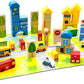 Folca Multi Colored City Building Block Wooden Toy (62 Pcs Block)
